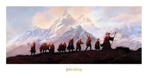 Lord of the Rings Art Print The Fellowship of the Ring: 20th, Collections, Lord of the Rings, Enlèvement ou Envoi