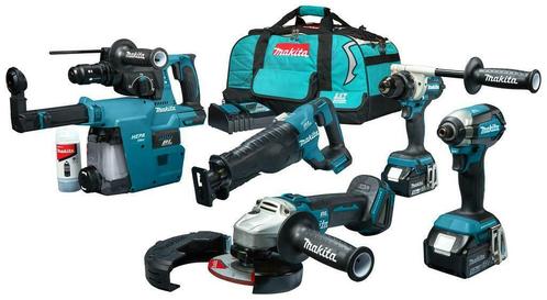 Makita LXT 18 V Combiset DLX5069TX1 voor boor-, schroef-, za, Bricolage & Construction, Outillage | Foreuses