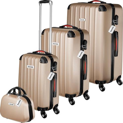 Kofferset met harde schaal Cleo 4-delig. met bagageweger - c, Handtassen en Accessoires, Uiterlijk | Cosmetica en Make-up, Verzenden