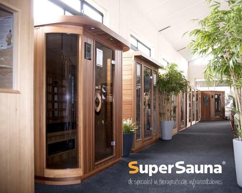 NIEUW!! Combinatie Sauna: Infrarood + Traditionele sauna, Sport en Fitness, Sauna, Fins of Traditioneel, Complete sauna, Nieuw
