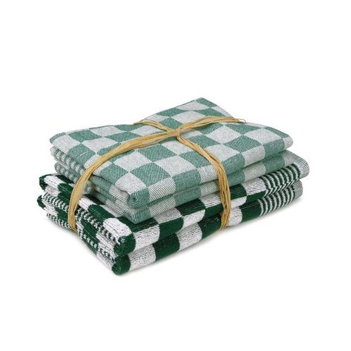 Keukenset Groen 2x Handdoek 50x50cm + 2x Theedoek 65x65cm -, Huis en Inrichting, Keuken | Textiel, Theedoek of Handdoek, Overige kleuren