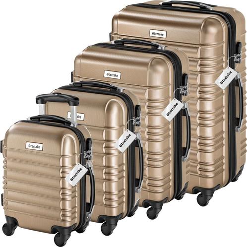 Kofferset Mila 4-delig met bagageweger en bagagelabels - cha, Handtassen en Accessoires, Uiterlijk | Cosmetica en Make-up, Verzenden