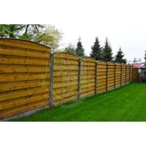 Ecran de jardin en bois avec curve  b180xh180 cm  ( + rail, Jardin & Terrasse, Clôtures de jardin