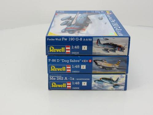 Schaal 1:48 REVELL Set of 3 ME 262A-1A Nightfighter, F-86..., Hobby & Loisirs créatifs, Modélisme | Avions & Hélicoptères, Enlèvement ou Envoi