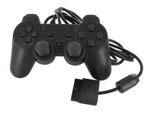PS2 Controller Wired Zwart (Third Party) (Nieuw), Consoles de jeu & Jeux vidéo, Consoles de jeu | Sony PlayStation 2, Enlèvement ou Envoi
