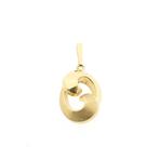 Gouden organische hanger (kettinghanger, gouden hanger), Handtassen en Accessoires, Bedels, Ophalen of Verzenden, Gebruikt, Goud