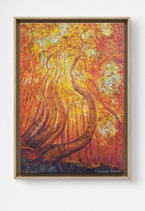 Stanislav Kunchev 1984 - Autumn dance, Antiek en Kunst, Kunst | Schilderijen | Modern