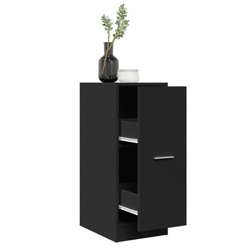 vidaXL Apothekerskast 30x41x77,5 cm bewerkt hout zwart, Huis en Inrichting, Kasten | Overige, Nieuw, Verzenden
