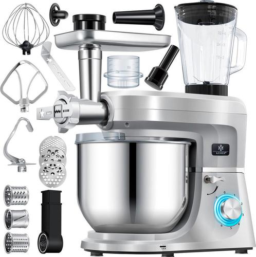 KESSER® 3-in-1 keukenmachine - Kneedmachine - 5,5L - Zilver, Huis en Inrichting, Woonaccessoires | Overige, Verzenden
