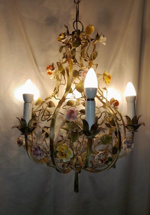 Plafondlamp - IJzer, Porselein, Antiek en Kunst, Curiosa en Brocante