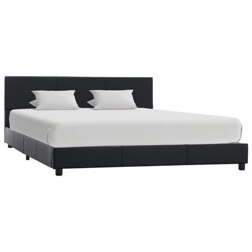 vidaXL Bedframe kunstleer zwart 140x200 cm, Huis en Inrichting, Slaapkamer | Bedden, Nieuw, Verzenden