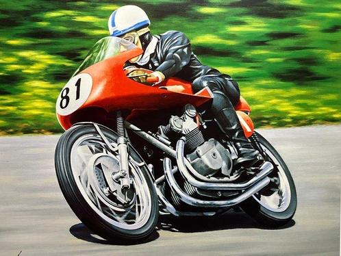 MV Agusta - Man - John Surtees - 1956 - Print, Verzamelen, Automerken, Motoren en Formule 1