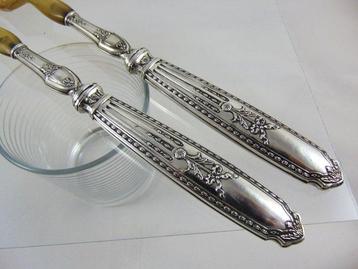 Art Nouveau - Couverts de service à salade - Argent 950 -