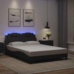 vidaXL Bedframe met LED-verlichting kunstleer zwart 140x200, Huis en Inrichting, Slaapkamer | Bedden, Verzenden, Nieuw