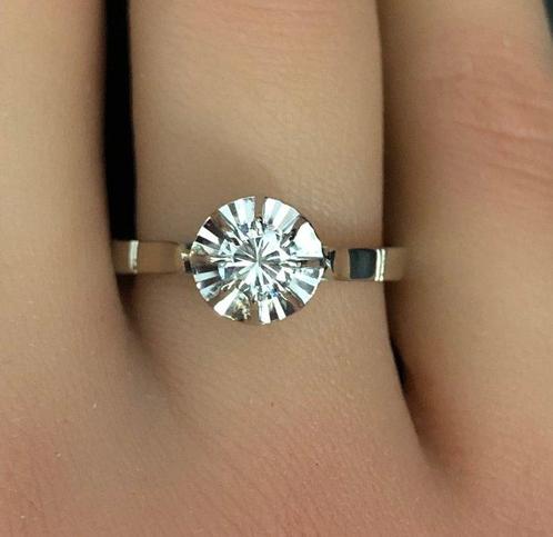 Zonder Minimumprijs - Ring - 18 karaat Platina, Witgoud -, Handtassen en Accessoires, Ringen