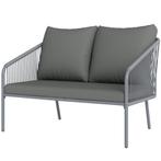 Rotanbank - Loungesofa - Grijs, Ophalen of Verzenden, Nieuw