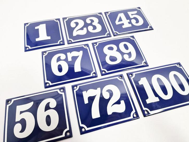 Emaille huisnummer Frankrijk, Verzamelen, Merken en Reclamevoorwerpen, Verzenden