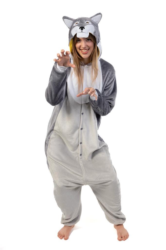 Onesie Grijze Wolf Pak XL-XXL Wolvenpak Kostuum Grijs Husky, Kleding | Heren, Carnavalskleding en Feestkleding, Nieuw, Ophalen of Verzenden