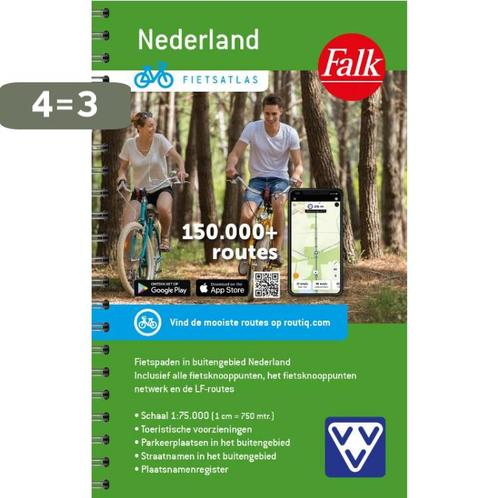 Fietsatlassen - Falk Fietsatlas Nederland 1:75.000, Boeken, Overige Boeken, Zo goed als nieuw, Verzenden