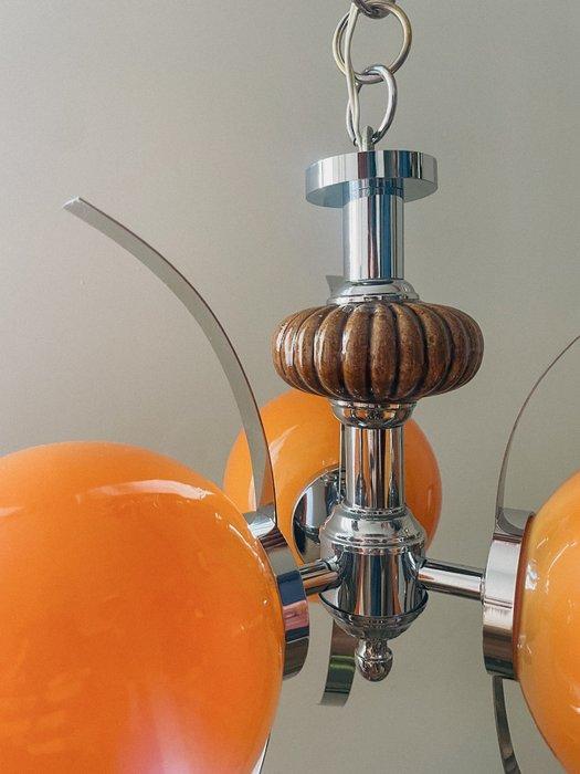 Plafondlamp - Glas, Keramiek, Metaal, Antiek en Kunst, Antiek | Verlichting