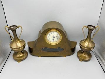 Horloge et parure de cheminée (3) - Art déco Cuivre -