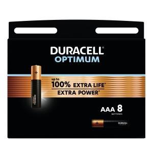 Duracell pile alc optimum aaa 8x, Doe-het-zelf en Bouw, Elektriciteit en Kabels