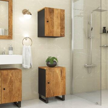 vidaXL Badkamerkast 38x33x58 cm massief mangohout, Huis en Inrichting, Badkamer | Badkamermeubels, Verzenden, Nieuw