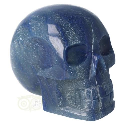 Blauwe kwarts kristallen schedel 1072 gram, Bijoux, Sacs & Beauté, Pierres précieuses, Envoi