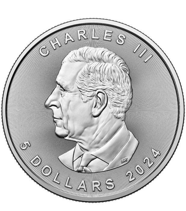 Canada. 5 Dollars 2025 Maschine Beats Lion 1 oz (.999) mit, Postzegels en Munten, Munten | Europa | Niet-Euromunten