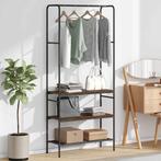 vidaXL Kledingrek met planken Gerookt eiken 77 x 30 x 171 cm, Huis en Inrichting, Verzenden, Nieuw