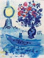 Marc Chagall (1887-1985) - Bateau mouche au bouquet, Antiek en Kunst