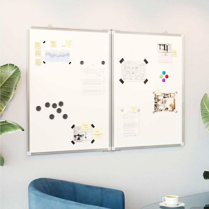 vidaXL Whiteboard magnetisch inklapbaar 120x100x1,7 cm, Zakelijke goederen, Overige Zakelijke goederen, Verzenden