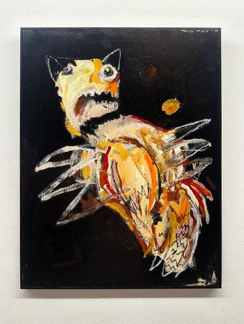 Nikke Naeme - Nighttime Animals, Antiquités & Art, Art | Peinture | Moderne