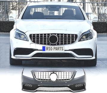 PARE-CHOCS AVANT MERCEDES CLASSE CLS W218 11-14 LOOK AMG PDC, Verzenden