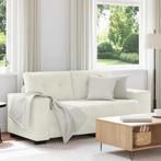 vidaXL Loveseat Sofa Crème 140 cm Fluweel, Huis en Inrichting, Verzenden, Nieuw