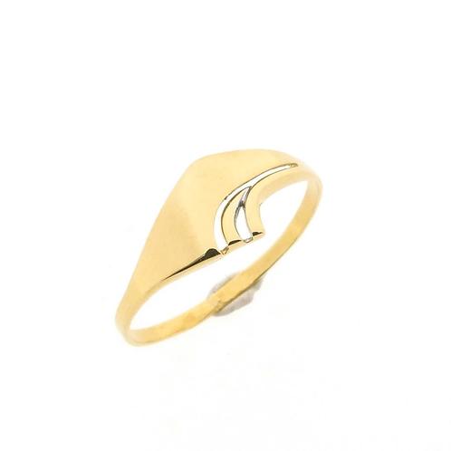 Gouden fantasie ring (gouden ring, dames ring, 585), Handtassen en Accessoires, Ringen, Dame, Overige kleuren, 17 tot 18, Gebruikt