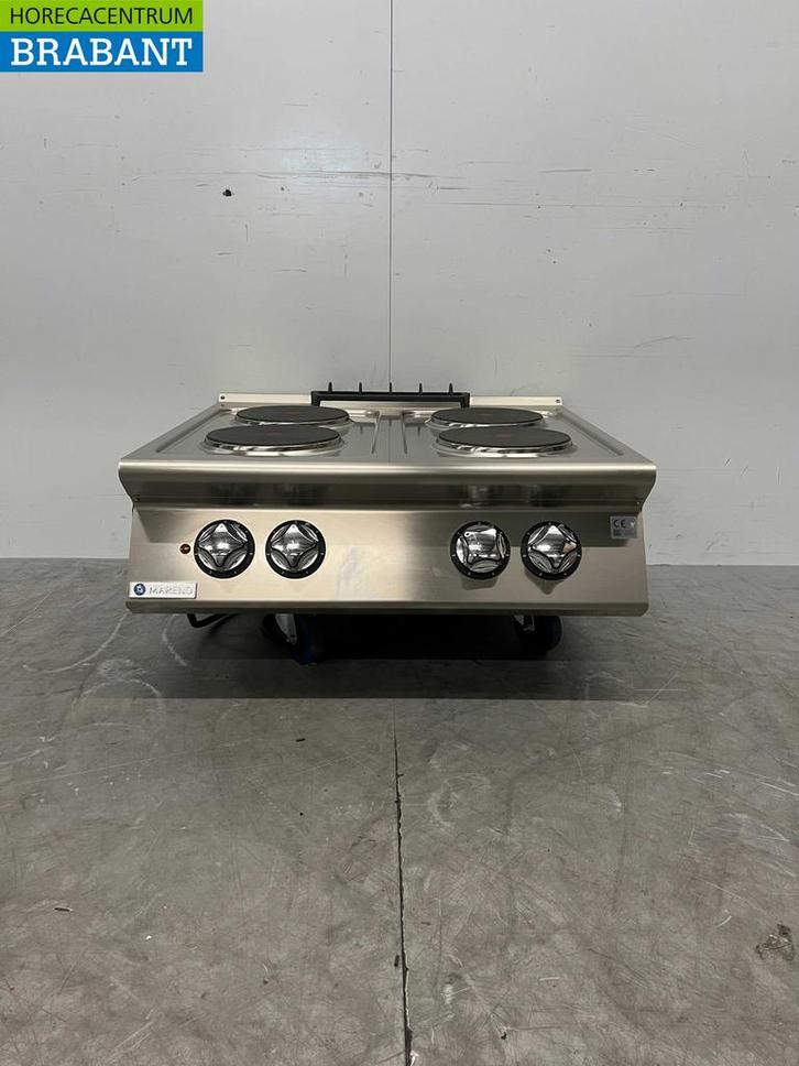 RVS Mareno 4 pits elektrisch fornuis kookplaat 80 cm 400V, Zakelijke goederen, Horeca | Keukenapparatuur, Ophalen of Verzenden