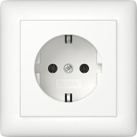 Gira Standaard 55 Schuko Stopcontact Puur Wit Matt - 444027, Doe-het-zelf en Bouw, Elektriciteit en Kabels, Verzenden