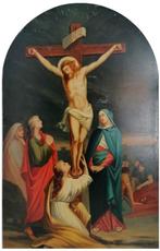 Ecole Belge (XIX) - Jésus Christ sur la croix, Antiquités & Art