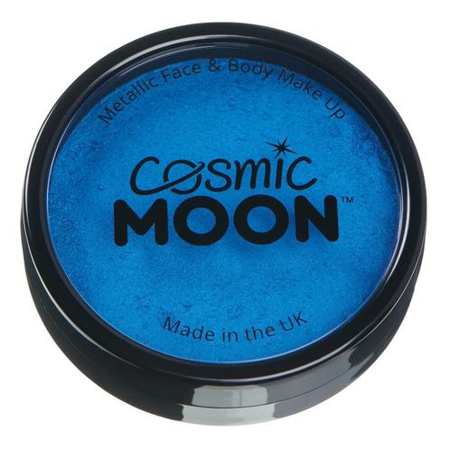Cosmic Moon Metallic Pro Face Paint Cake Pots Blue 36g, Hobby en Vrije tijd, Feestartikelen, Nieuw, Verzenden