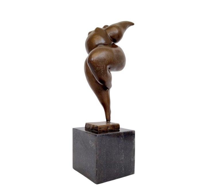 Beeldje - Brons, Marmer, Antiek en Kunst, Kunst | Designobjecten