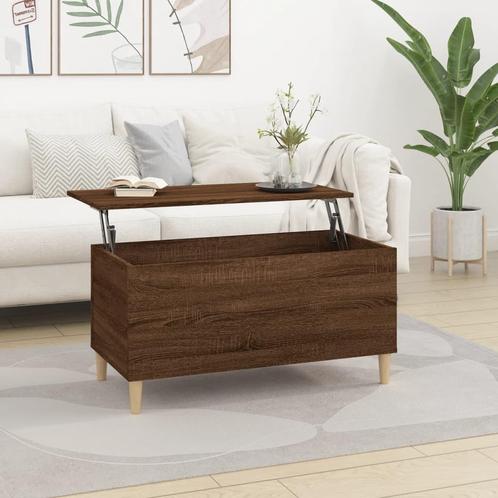 vidaXL Table basse Chêne marron 90x44,5x45 cm Bois, Maison & Meubles, Tables | Tables de salon, Neuf, Envoi