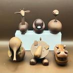 Senshukai  - Speelgoed meubels 6 Vintage wooden animals, Antiek en Kunst