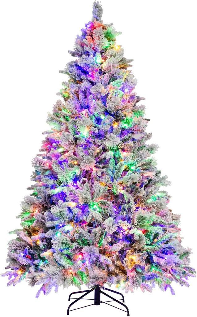 Kerstboom met verlichting - Kunstkerstboom - 210 cm - Met st, Diversen, Kerst, Nieuw, Verzenden