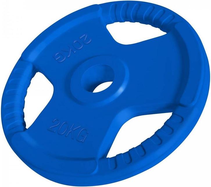 GORILLA SPORTS® Halterschijven - 20 kg, 50 mm, rubber, met h, Huis en Inrichting, Overige Huis en Inrichting, Verzenden