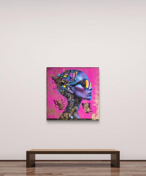 Nicole Lubbers - Constructed Crowned XL, Antiek en Kunst, Kunst | Schilderijen | Modern