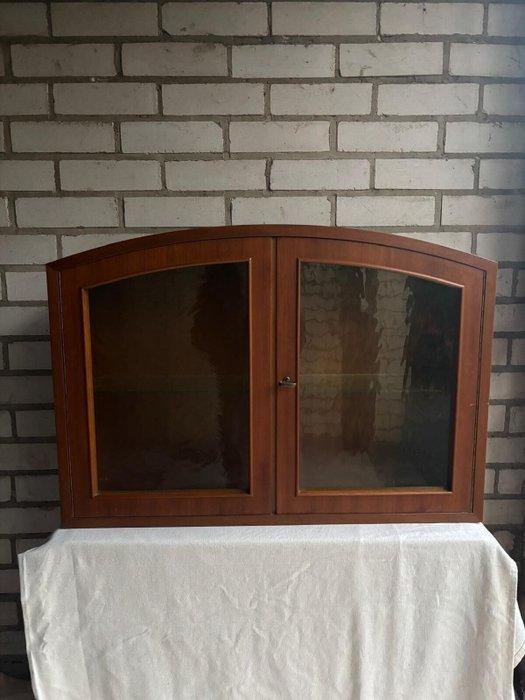 Kast - Hout, Glas - Massiefhouten wandkast –, Antiek en Kunst, Curiosa en Brocante