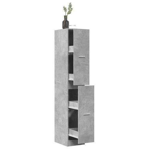 vidaXL Apothekerskast 30x41x174,5 cm bewerkt hout betongrijs, Huis en Inrichting, Kasten | Overige, Nieuw, Verzenden