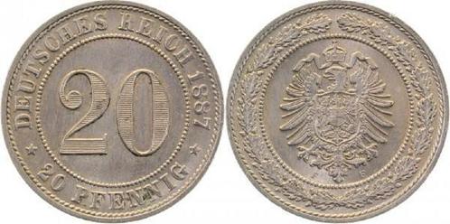 20pfennig Kaiserreich 1887f, Timbres & Monnaies, Monnaies | Europe | Monnaies non-euro, Envoi