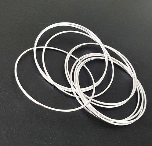 Zonder Minimumprijs - Ring Zilver - Rinkelarmband 10 in 1, Handtassen en Accessoires, Ringen
